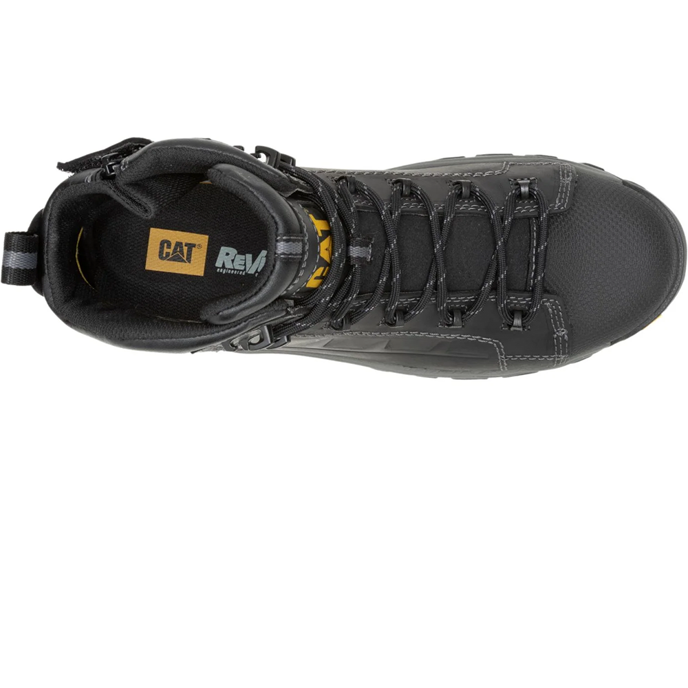 CAT P726003 THRESHOLD REBOUND ZIP WP CT WORK BOOTS, BLACK